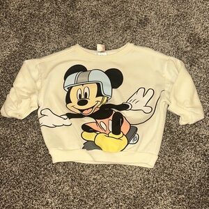 Disney Cream Mickey Mouse Kids Hoodie